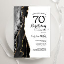 Search for black and white 70th birthday invitations Elegant