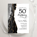 Search for black and white 50th birthday invitations Trendy
