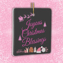 Search for pink reindeer christmas tree decorations Santa