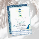 Search for sailboat baby boy shower invitations Lighthouse