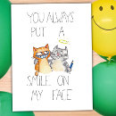 Search for smiling cat postcards Cartoon