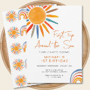 Search for orange 1st birthday invitations Sun birthday party