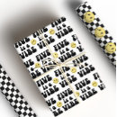 Search for black and white checked wrapping paper For her