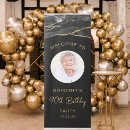 Search for 90th birthday banners Black gold