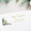 Search for pine and berries return address labels Merry christmas