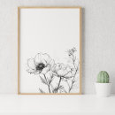 Search for line drawings flowers posters Floral