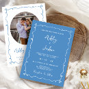 Search for black white blue wedding invitations Simple