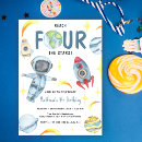 Search for astronaut birthday invitations Rocket ship birthday