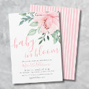 Search for blush floral baby shower invitations Baby in bloom