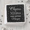 Search for silver glitter napkins Black and white
