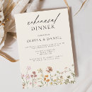 Search for wildflower rehearsal dinner invitations Boho chic