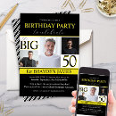 Search for gold and white 50th birthday invitations Simple