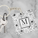 Search for handwritten calligraphy key rings Black and white