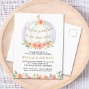 Search for little pumpkin on the way baby shower invitations Flowers