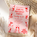 Search for pink invitations Wavy