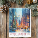 Search for new york christmas postcards Watercolor