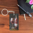 Search for red wine key rings Bottle