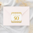 Search for 50th wedding stickers Gold fiftieth