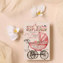 Search for carriage baby girl shower invitations Elegant