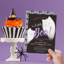 Search for cat baby shower invitations A little boo