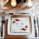 Search for burgundy and blush wedding napkins Mr and mrs