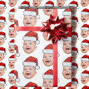 Search for funny xmas wrapping paper Santa head