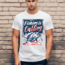 Search for the lake is calling tshirts Fish