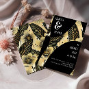 Search for deco flowers invitations Black and gold