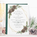 Search for pine cone wedding invitations Botanical