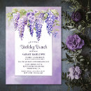 Search for wisteria birthday invitations Purple