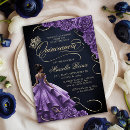 Search for lavender and gold quinceanera invitations For her