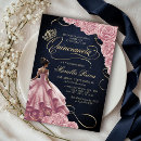 Search for royal blue and gold quince invitations For her