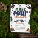 Search for adventure birthday invitations Camping