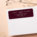 Search for rustic burgundy return address labels Elegant