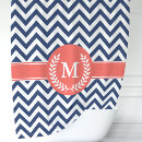Search for navy blue and coral bathroom accessories Stylish