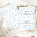 Search for vintage baby boy shower invitations Blue and white