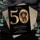 Search for surprise 50th birthday invitations Glitter