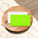Search for bright lime paper business cards Professional