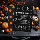 Search for funny skeletons invitations Trick or treat