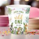 Search for wild one paper cups Jungle 1st birthday