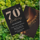 Search for swirls birthday invitations Black and gold