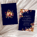 Search for navy blue and burnt orange wedding invitations Modern