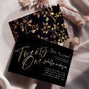Search for black 21st birthday invitations Twenty one birthday