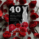 Search for black silver 40th birthday invitations Roses