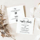 Search for registry wedding invitations Black and white
