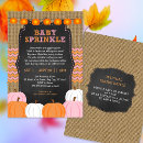 Search for pumpkin baby sprinkle invitations Pink