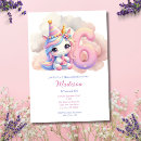 Search for unicorn 6th birthday invitations Watercolor