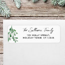 Search for mistletoe return address labels Greenery