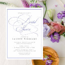 Search for periwinkle bridal shower invitations Calligraphy