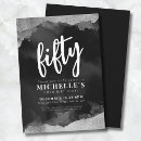 Search for silver black white 50th birthday invitations For her